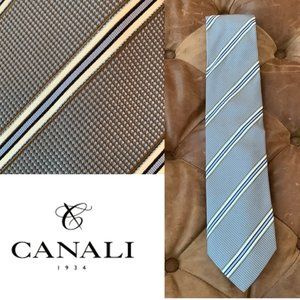 CANALI 💙 Silk Stripe Tie